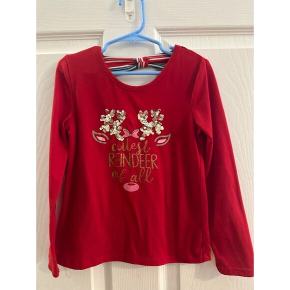 Girls’s Christmas /Holiday Long Sleeve Top Bundle Size 5 - Picture 2 of 8
